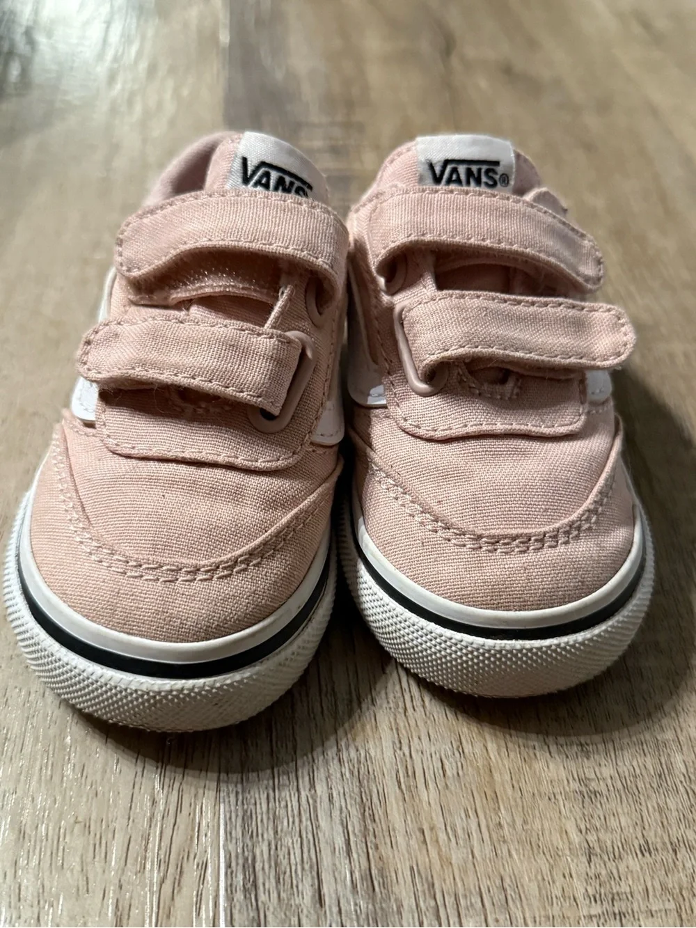 Vans Toddler Pink Canvas Velcro Sneakers size 5